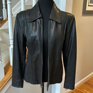 Jones New York Genuine Leather Jacket - size M.